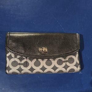 Coach Black and White Patterned Wallet